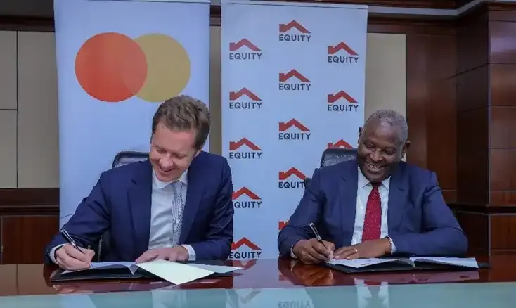 MasterCard and Equity Bank Kenya signing a partnership deal