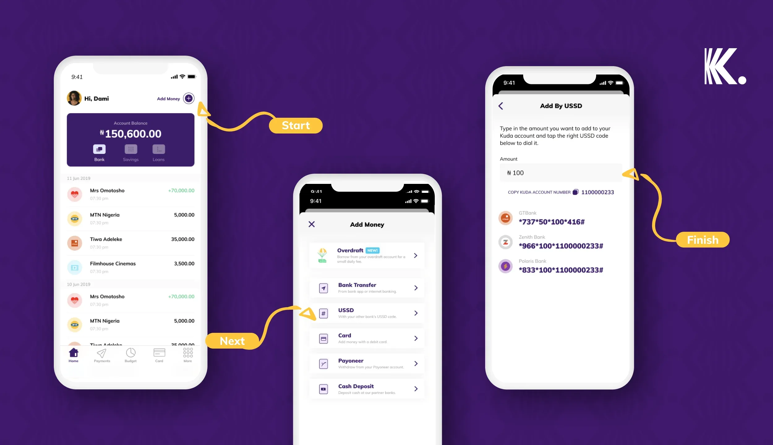 Kuda Bank App Interface