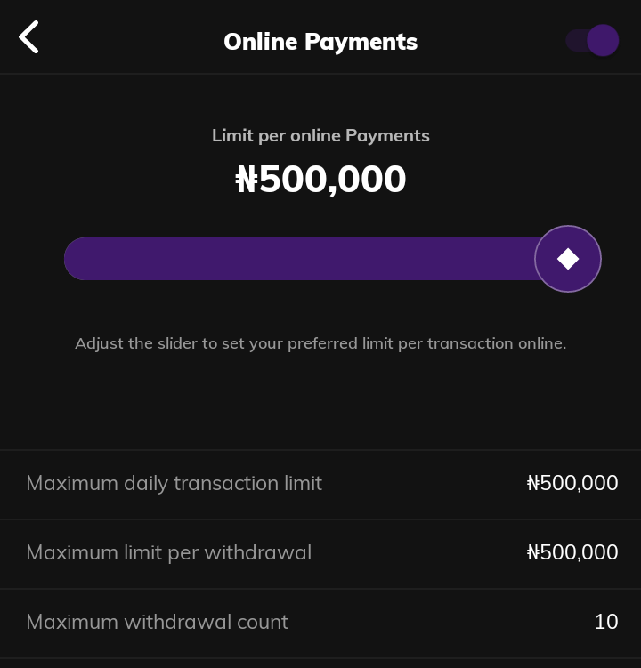 Kuda Bank virtual card limit increase