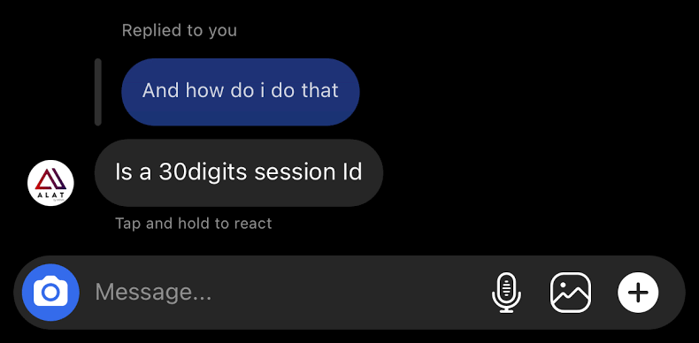 Session ID in Bank